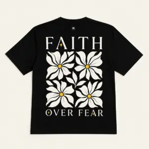 FAITH OVER FEAR OVERSIZED T-SHIRT