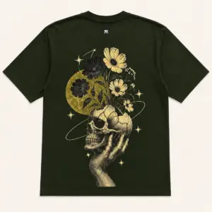 ETERNAL BLOOM SKULL OVERSIZED T-SHIRT
