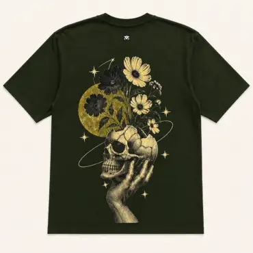 ETERNAL BLOOM SKULL OVERSIZED T-SHIRT